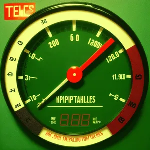 Speedometer Gauge with Fuel Indicator and Time Clock