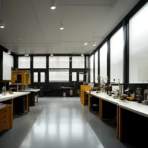 Modern interior design of a restaurant building.