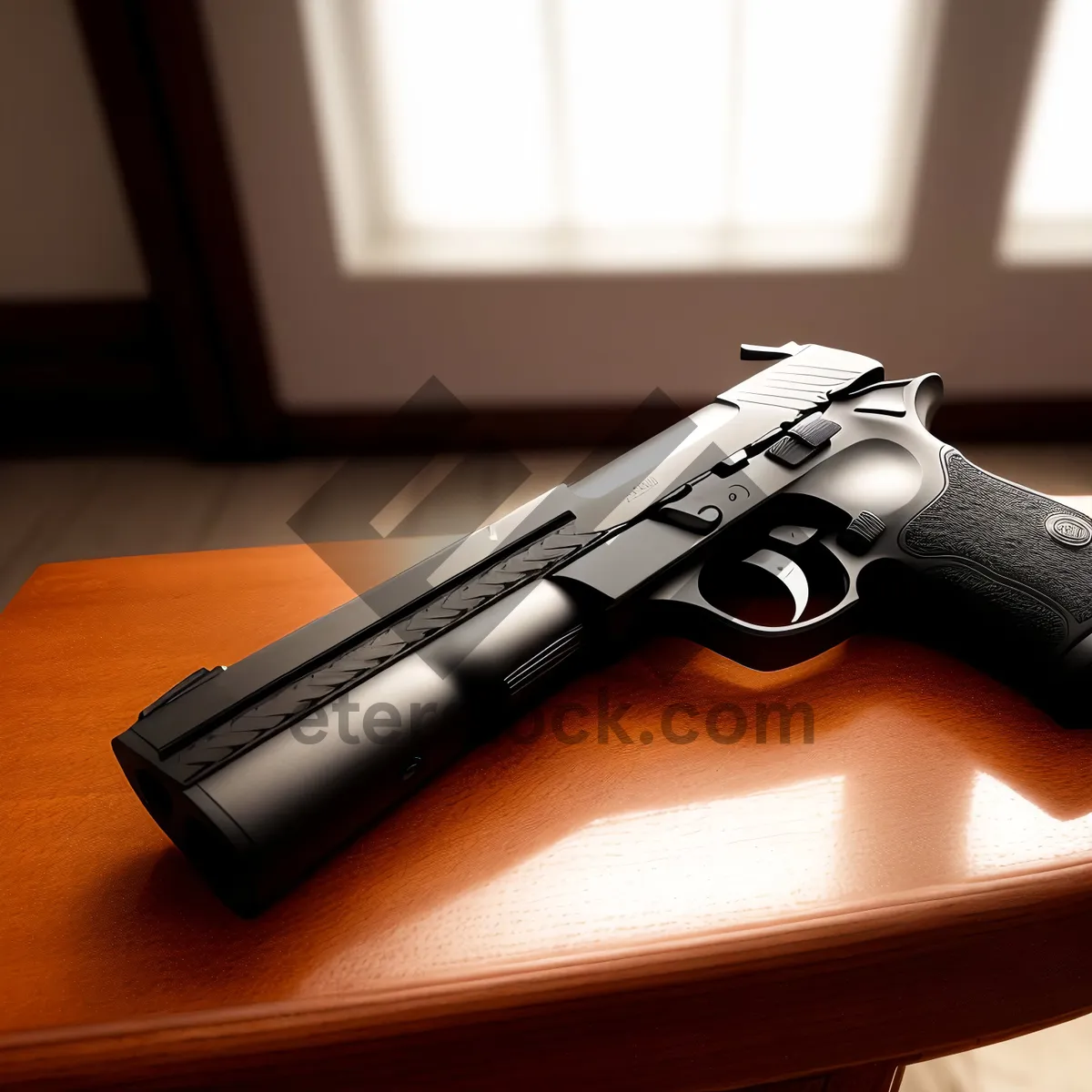 Picture of Black Handgun: Powerful Weapon for Security and Protection