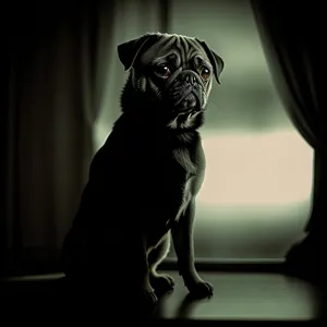 Pug Puppy - Adorable Purebred Canine in Studio Portrait