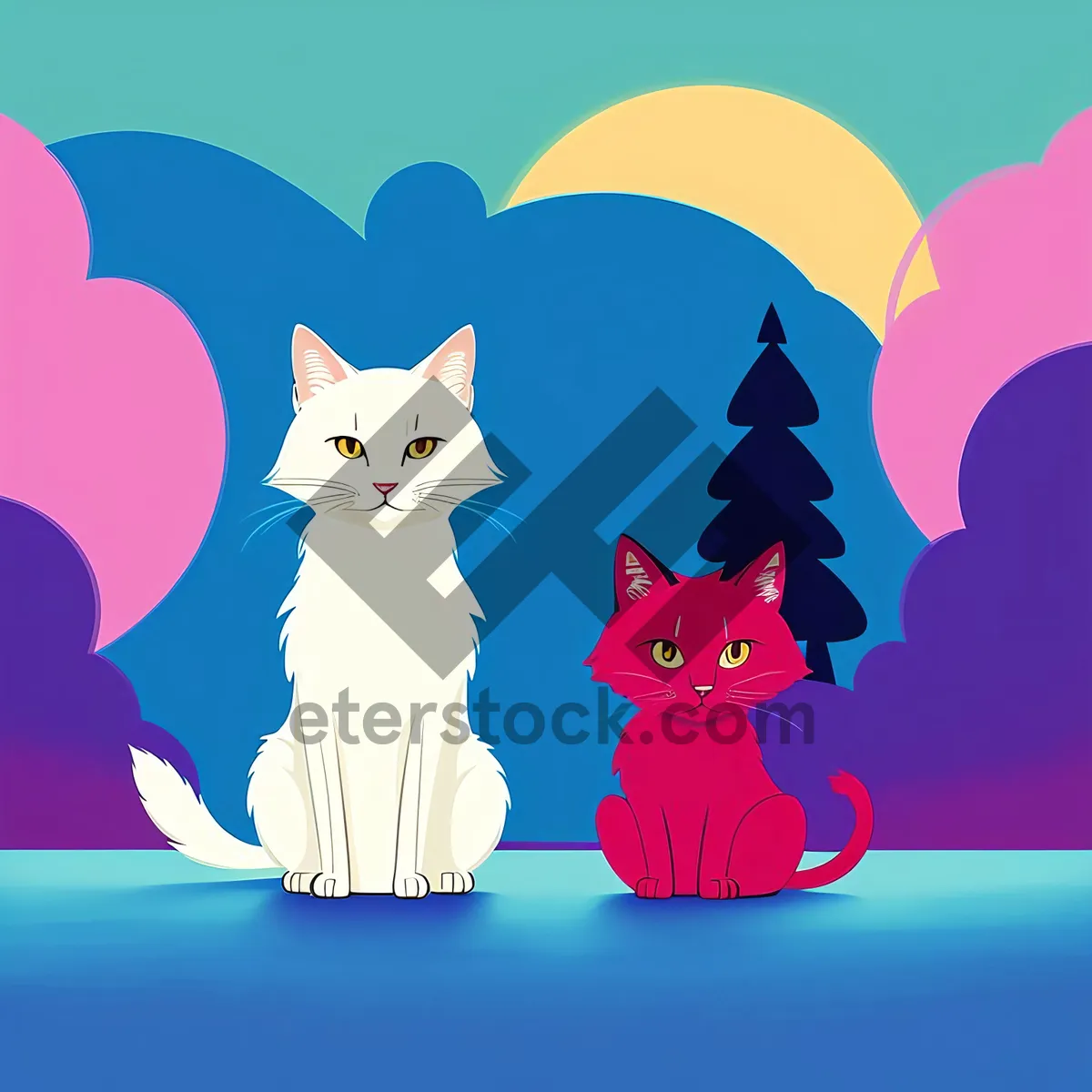 Picture of Festive Cartoon Art - Cute Holiday Drawing