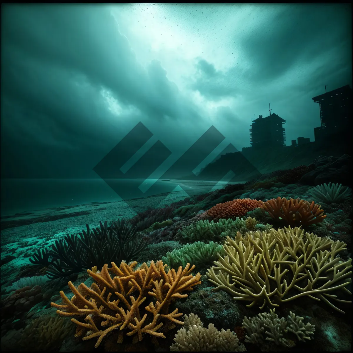 Picture of Colorful Coral Reef Underwater Wonderland