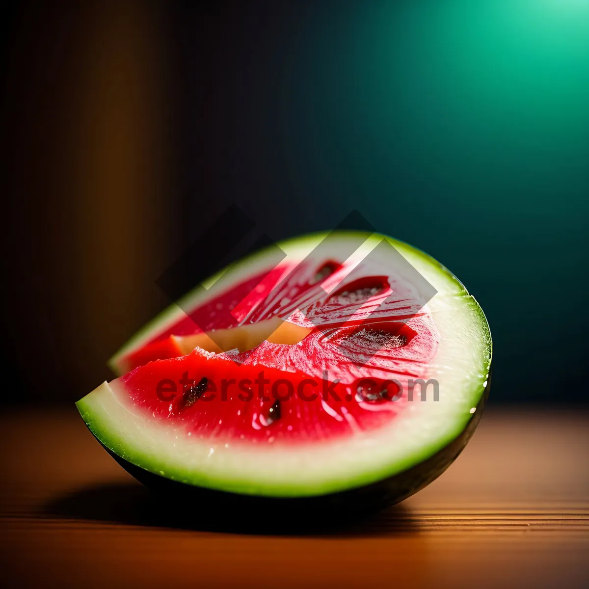 Picture of Juicy Watermelon Slice: Refreshing Summer Fruit Delight.