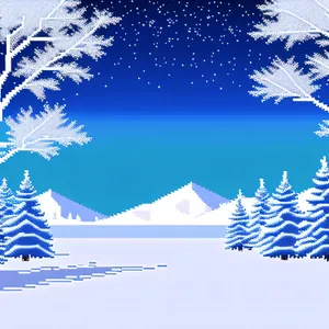 Frosty Winter Wonderland: Snowflake and Star Holiday Card Design