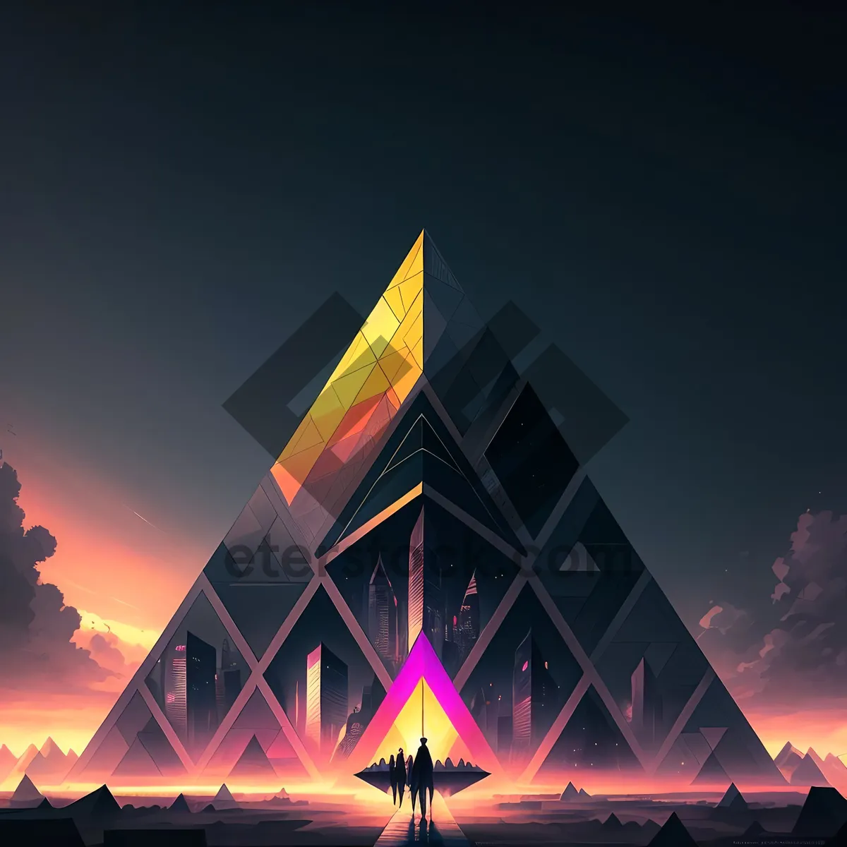 Picture of Pyramid Starlight - Bright Artistic Design