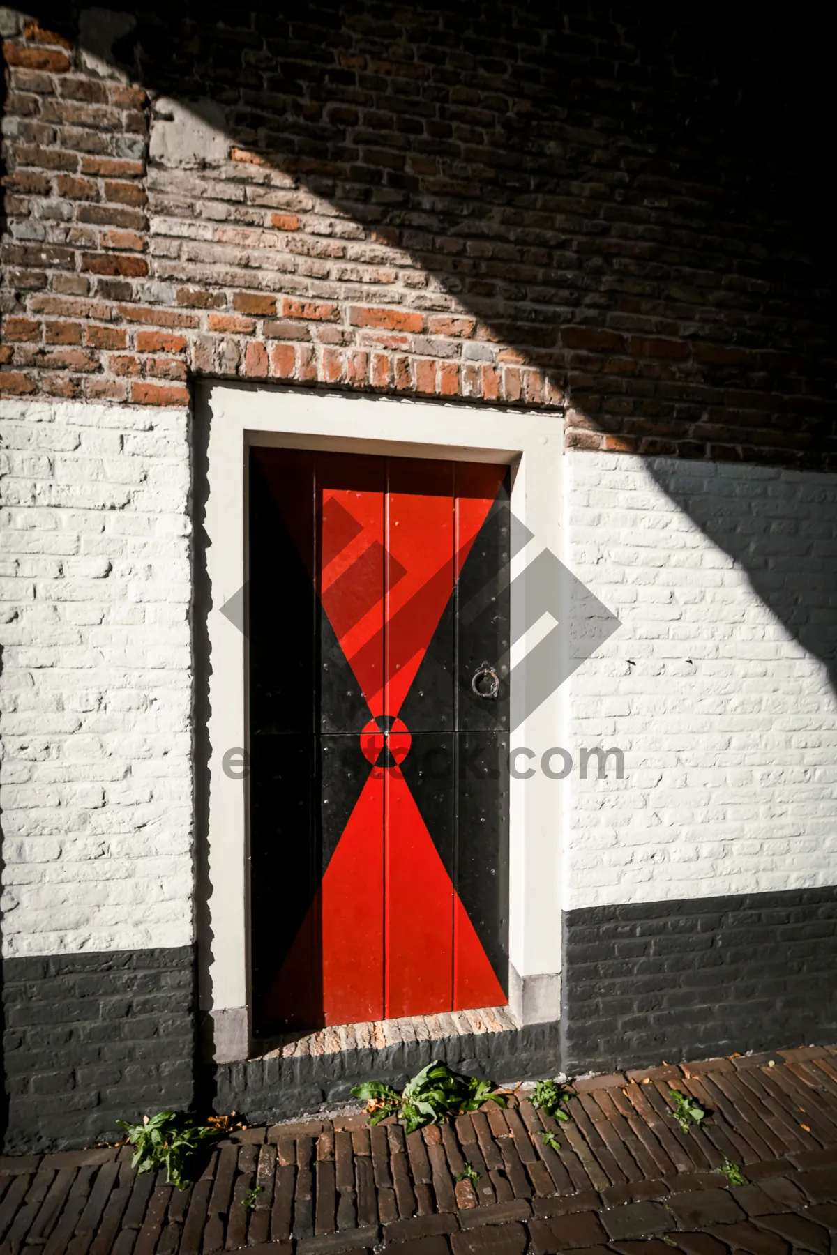 Picture of Vintage building with window and hourglass