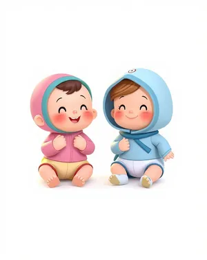 Cute Cartoon Boy with Bunny - Fun Clip Art
