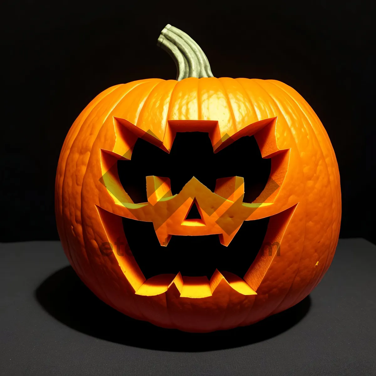 Picture of Scary Halloween Jack-o'-Lantern: Carved Pumpkin Lantern
