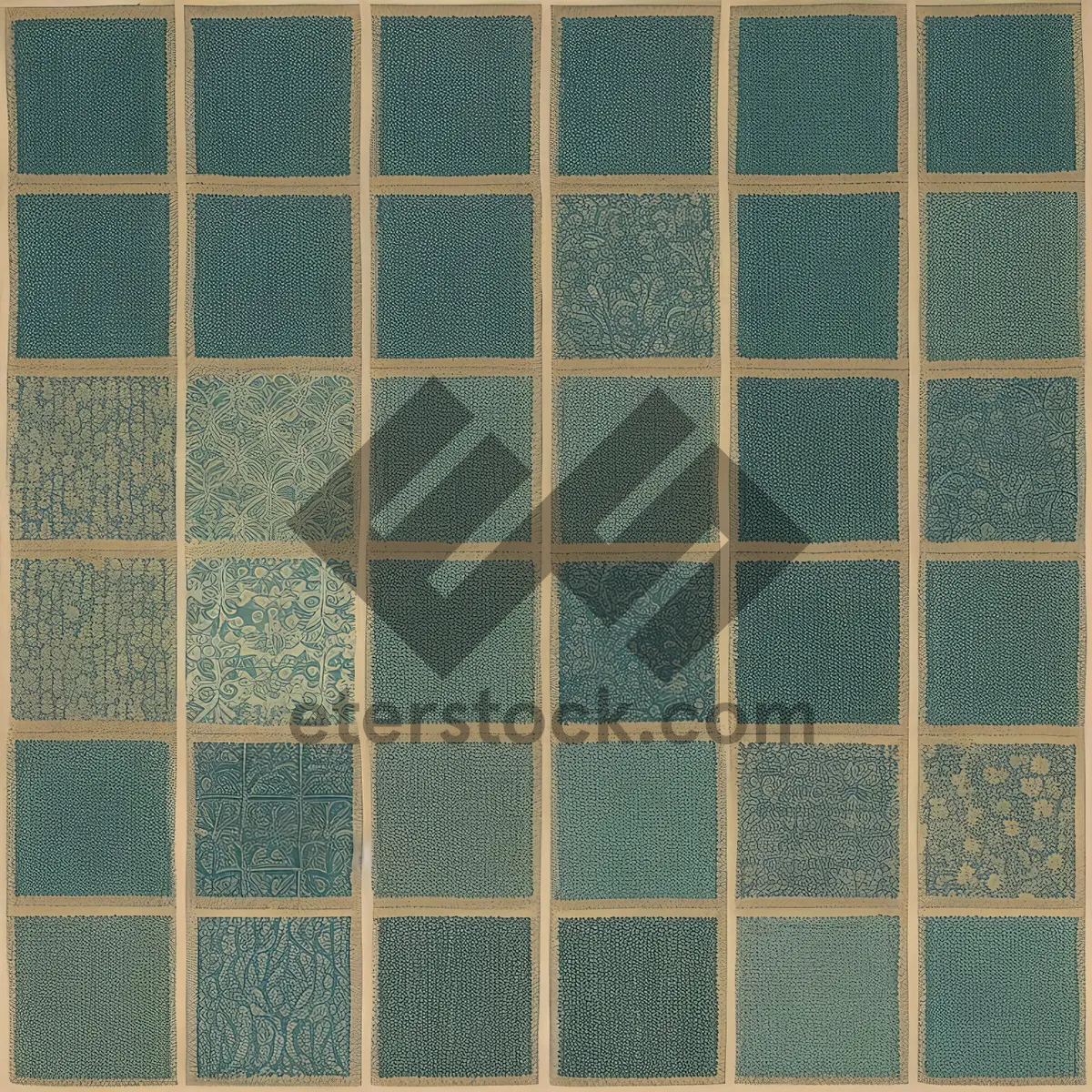 Picture of Modern geometric tile pattern wallpaper design.