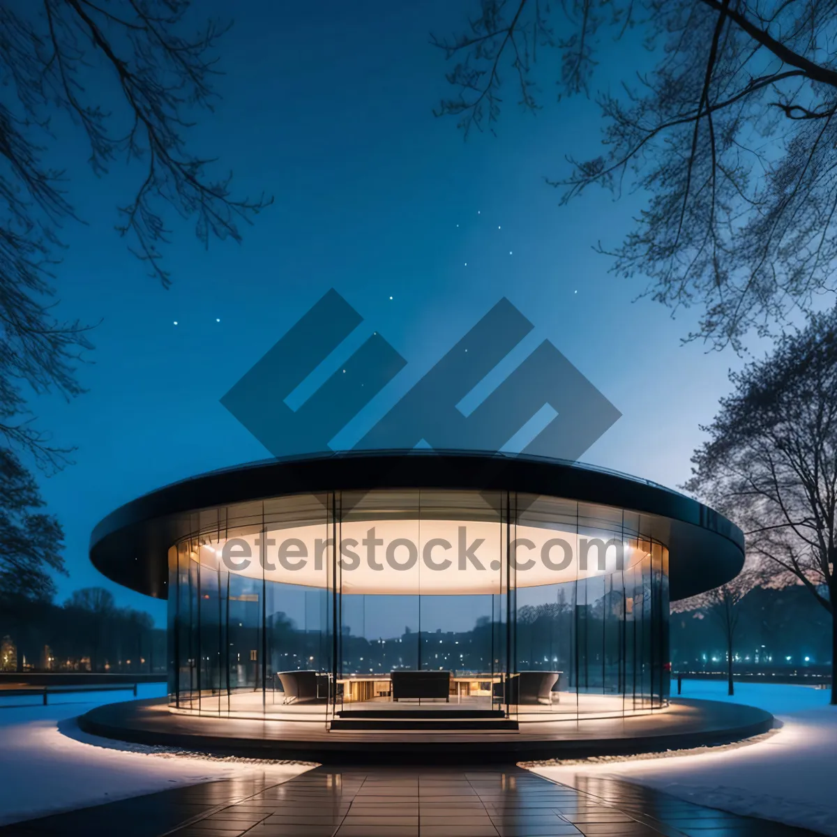 Picture of Cityscape Night View of Waterfront Hotel