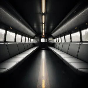 Modern Urban Passage through Glass Tunnel