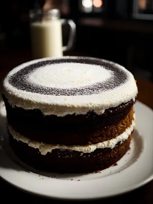 Delicious gourmet dessert on a plate.