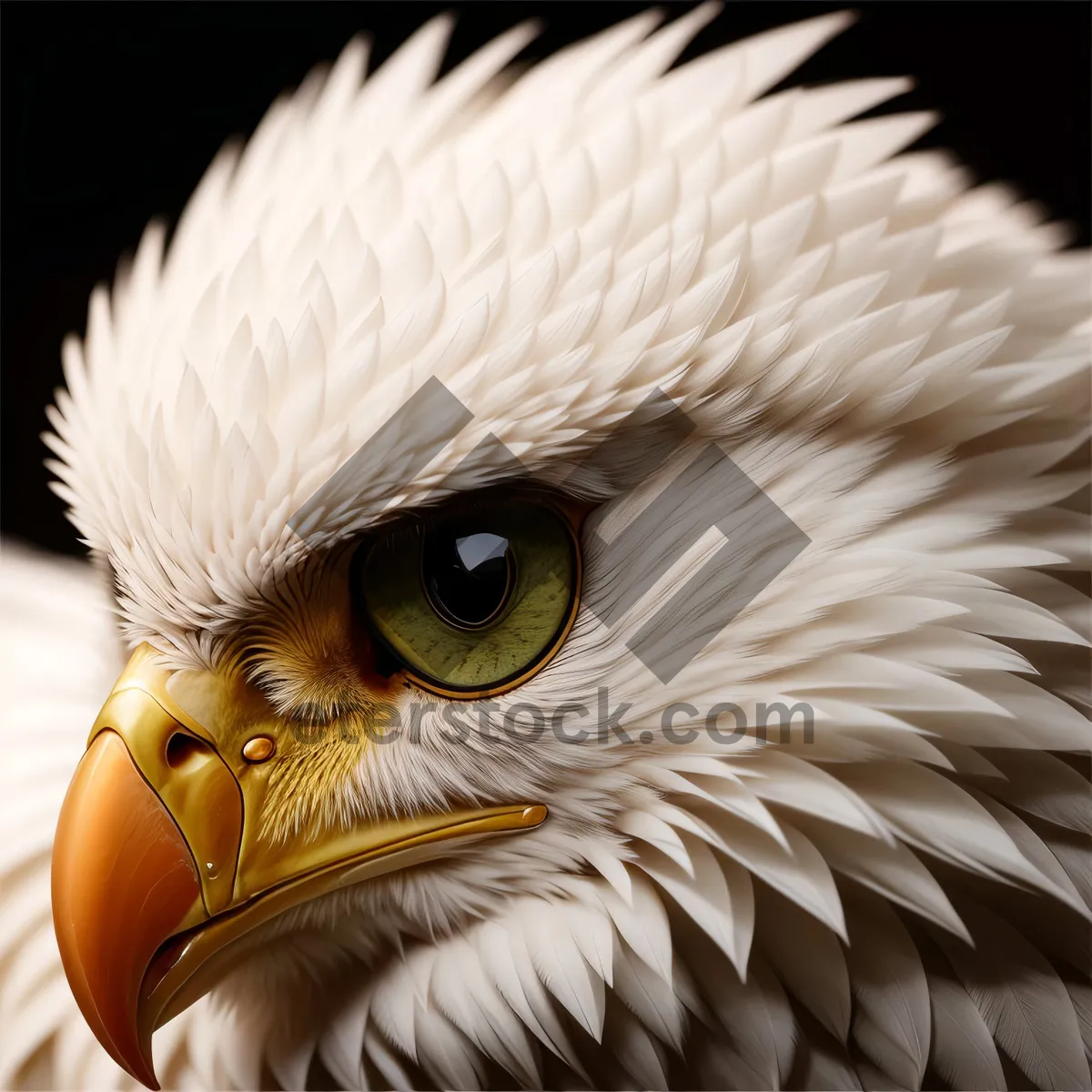 Picture of Bald Eagle Closeup - Majestic Predator with Powerful Stare