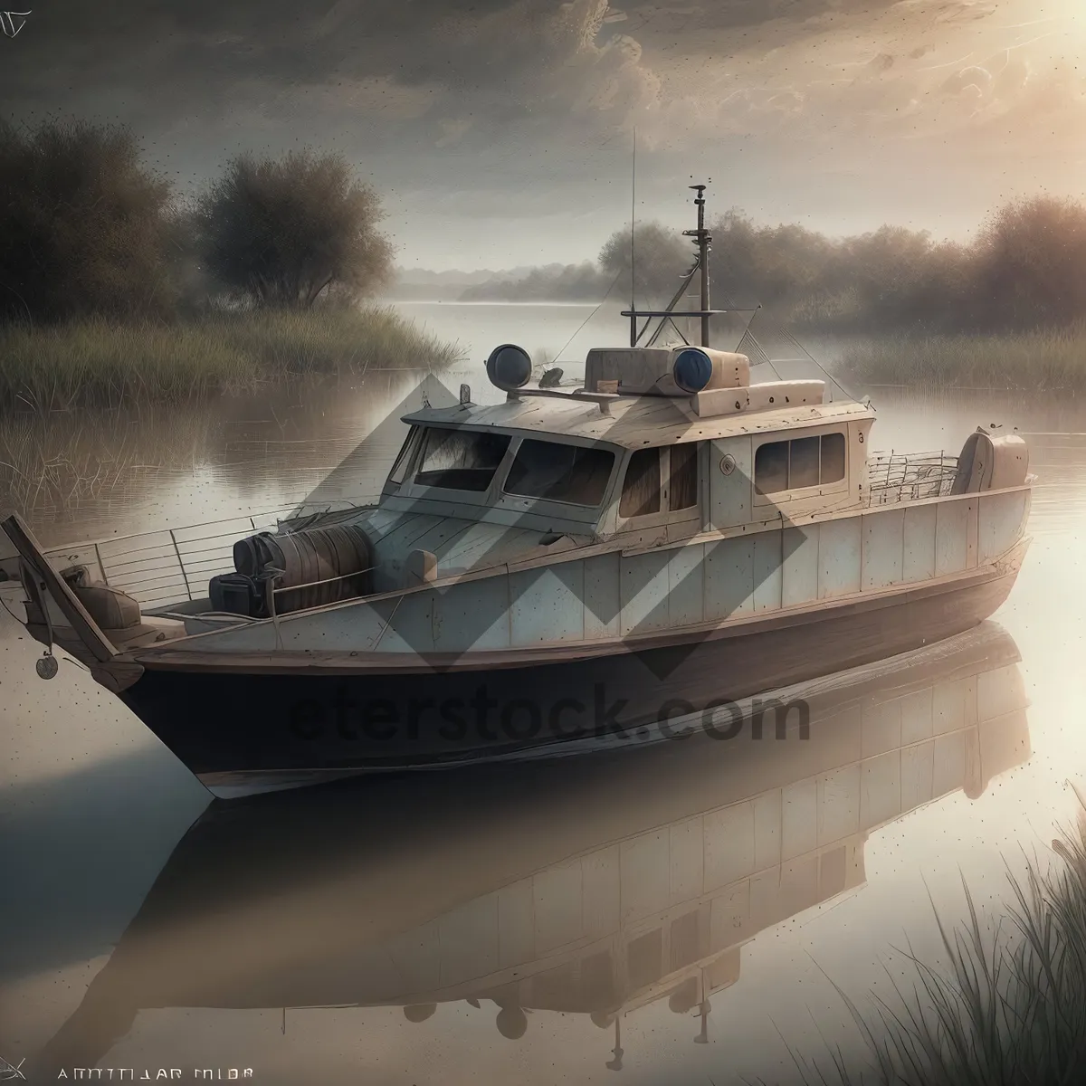 Picture of Seaside Serenity: Luxurious Yacht at Marina