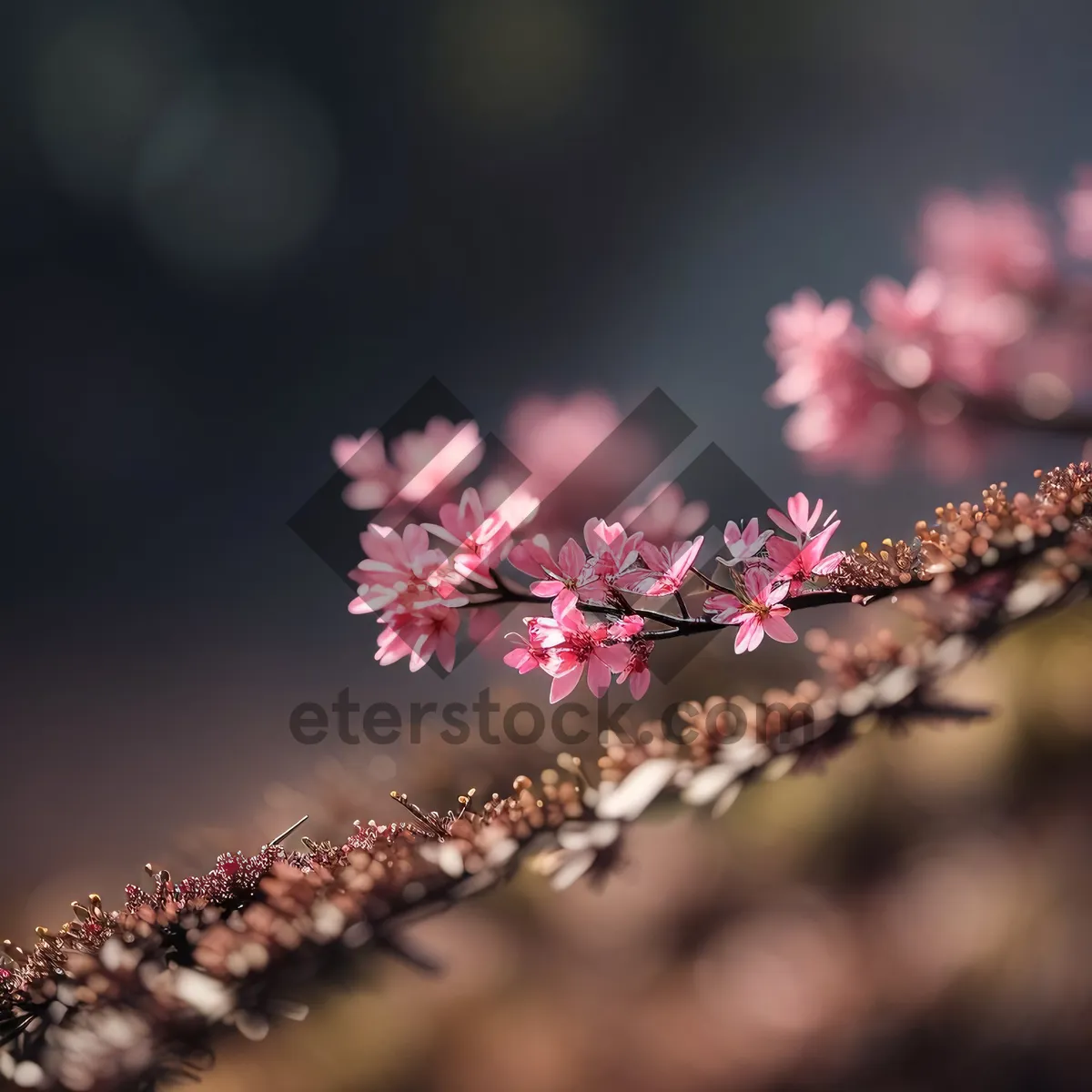 Picture of Pink Cherry Blossom in Japanese Garden