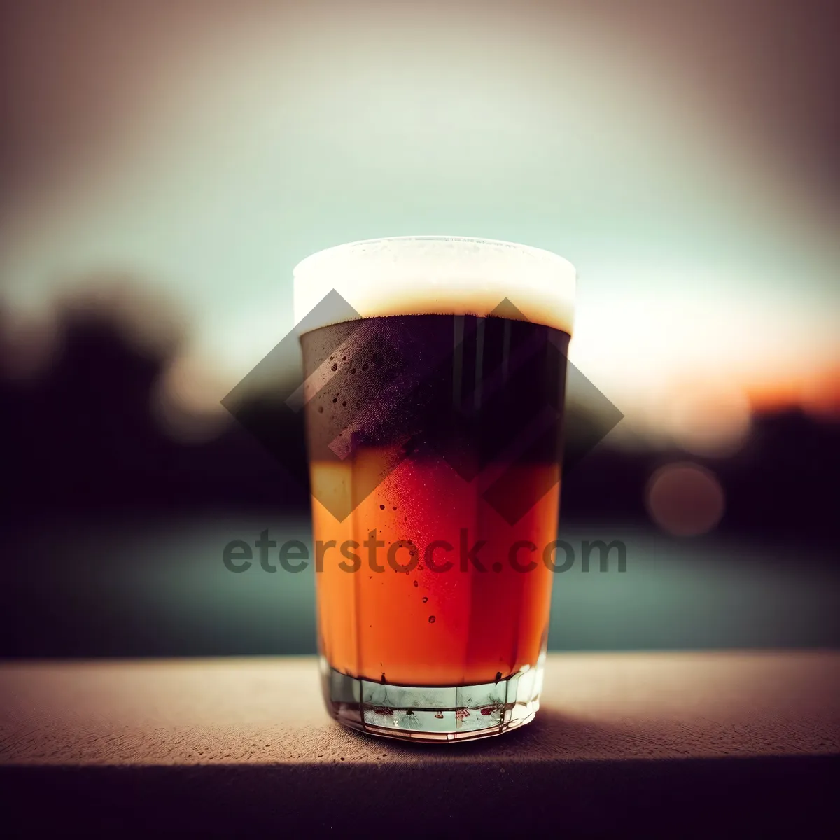 Picture of Frothy Lager in Glass Mug
