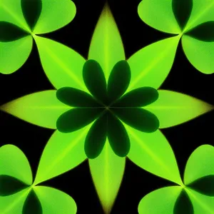 Colorful clover leaf pattern design