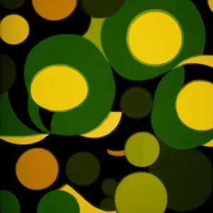 Bright Yellow Polka Dot Circle Button Set