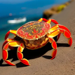 Rock Crab Delicacy on Sandy Beach