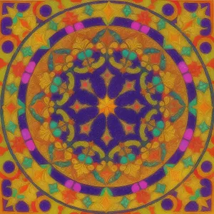 Colorful Arabesque Mosaic Tile Pattern