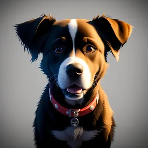 Adorable Border Collie Puppy in Studio Portrait