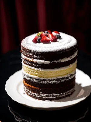 Delicious Vanilla Berry Cake with Chocolate