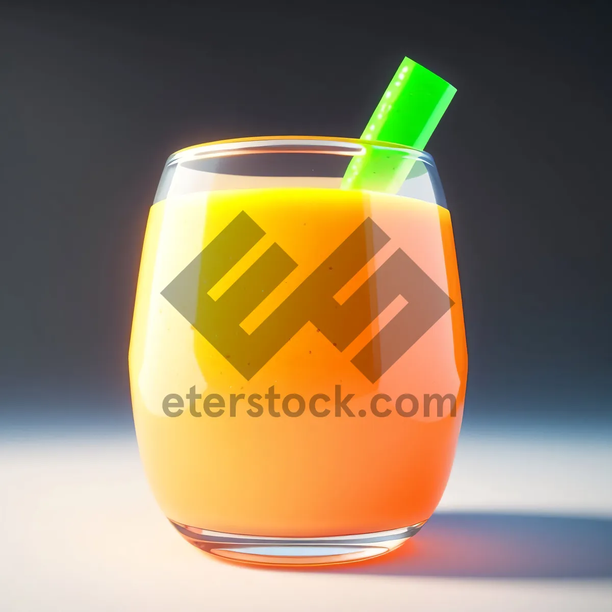 Picture of Freshly Squeezed Orange Juice in Glass Cup