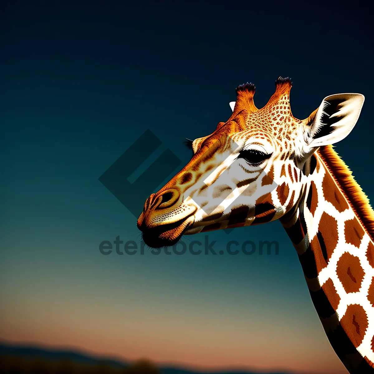 Picture of Graceful Giraffe in the Safari