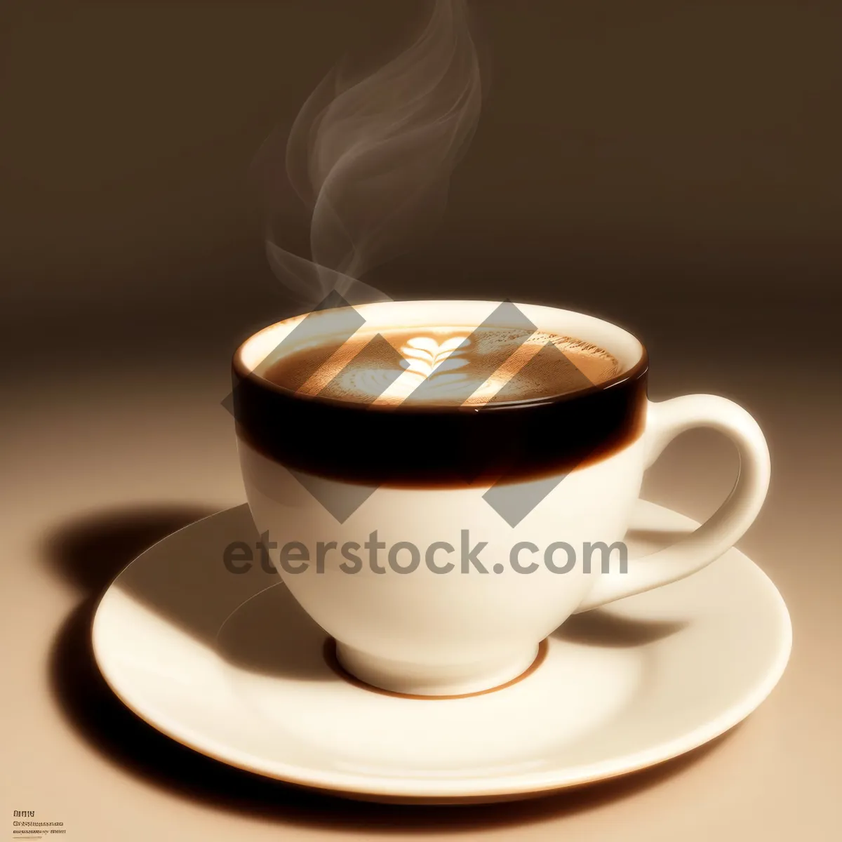 Picture of Freshly brewed morning coffee on dark table