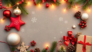 Golden Snowflake Tree Winter Greeting Card Frame