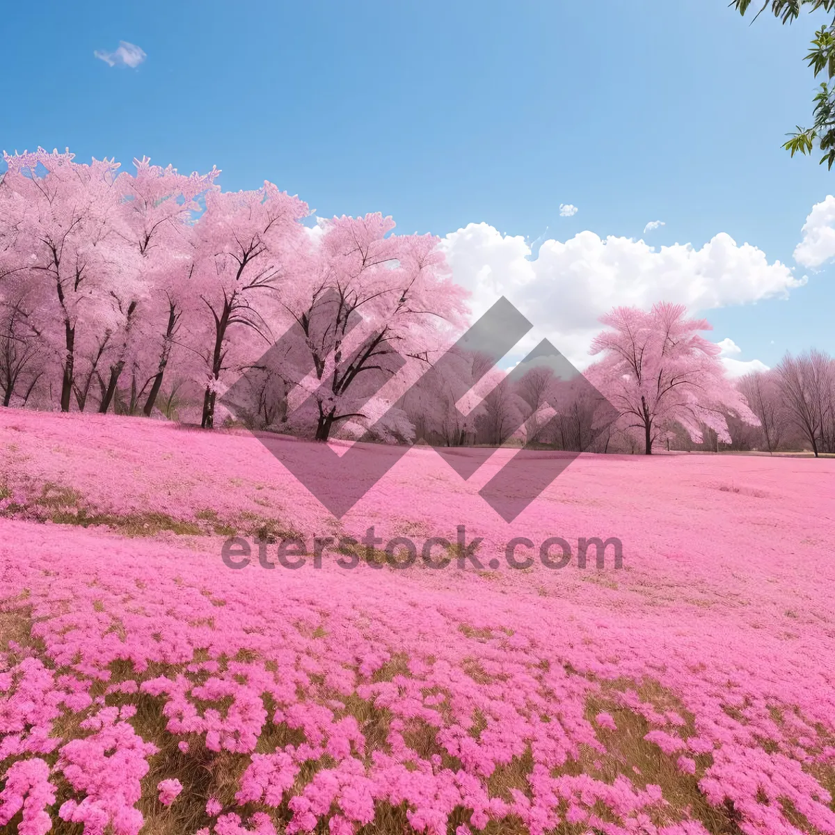 Picture of Colorful Moss Pink Blooming in Summer Garden