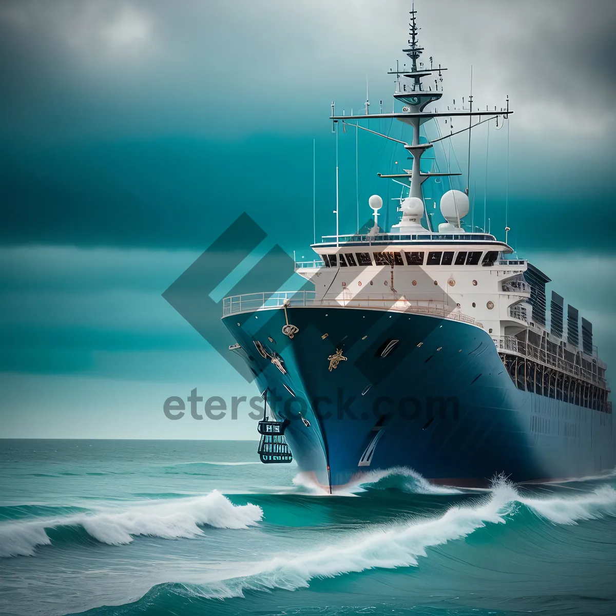 Picture of Coastal Cruise Ship Docked at Summer Port