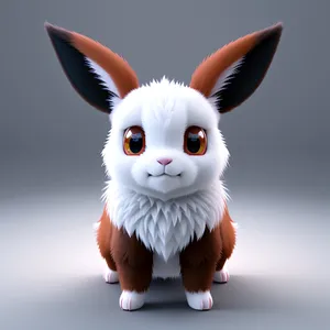 Fluffy Bunny with Adorable Ears