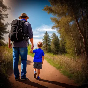 Active Hiker Enjoying Mountain Adventure