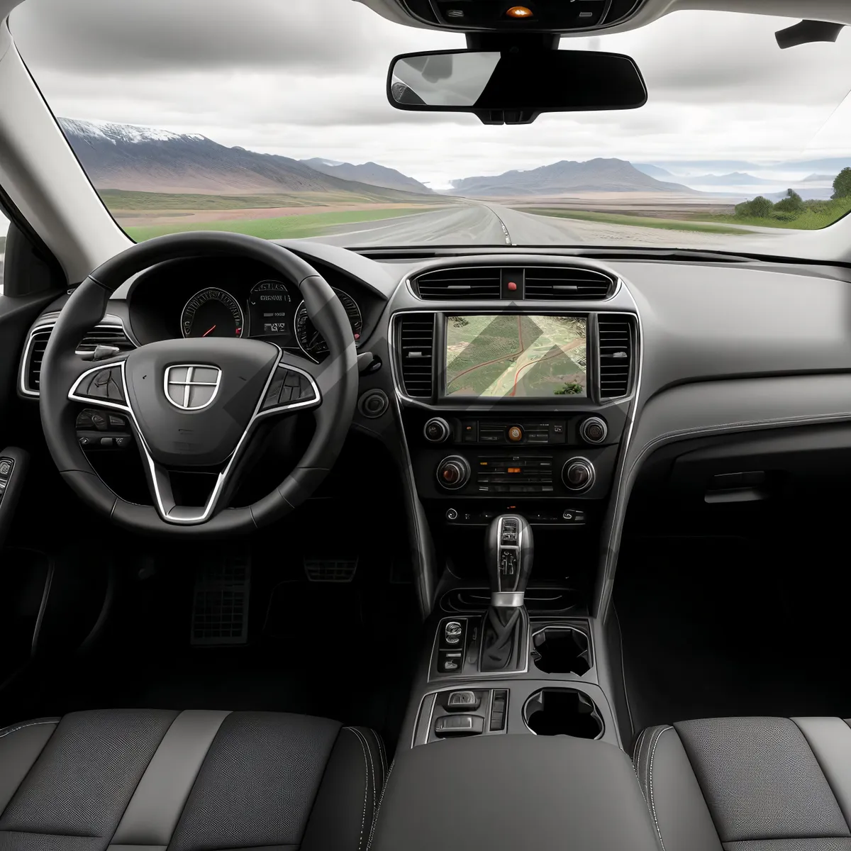 Picture of Cockpit Control: Speedy Steering Wheel in Auto's Interior