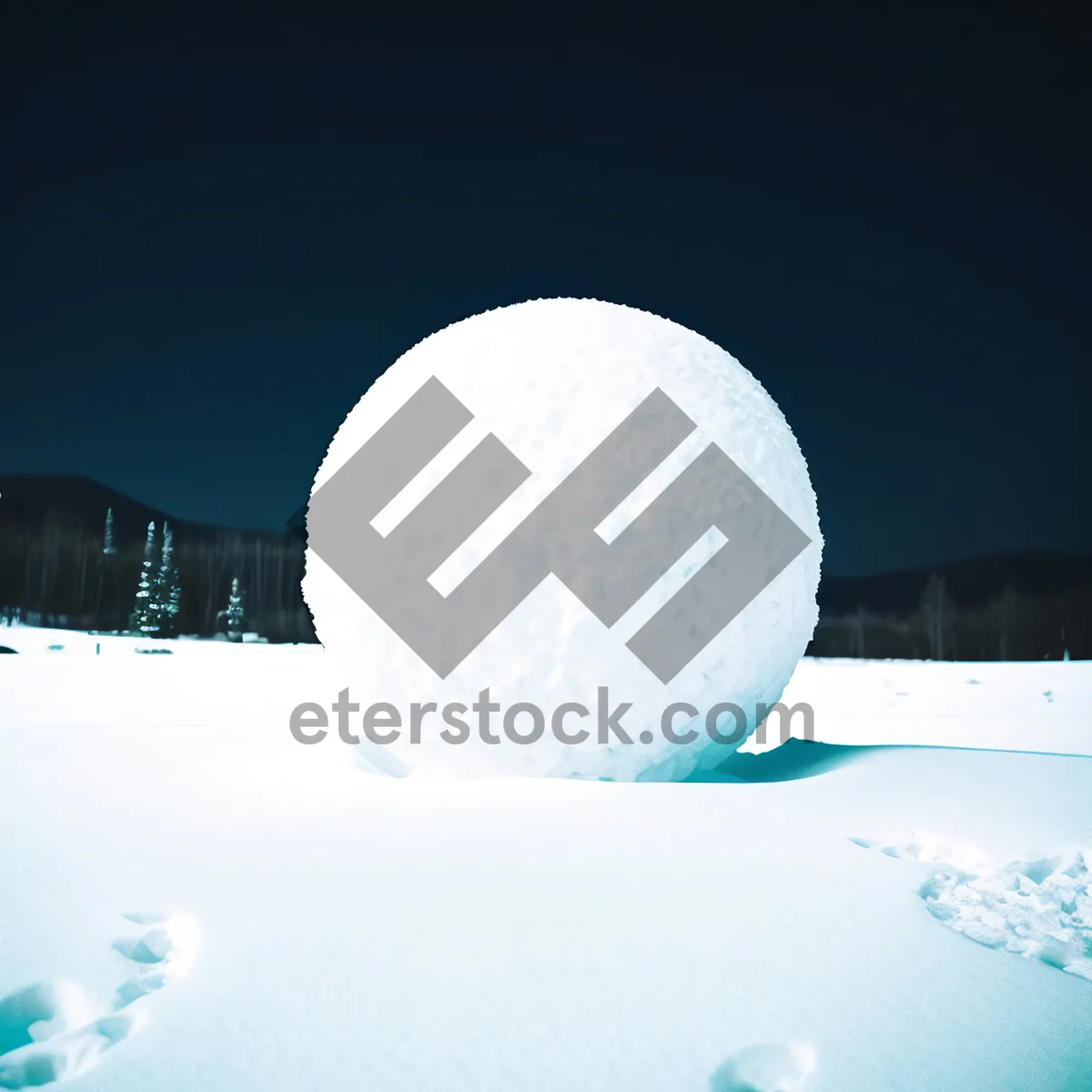 Picture of Golf Ball in Frozen Space