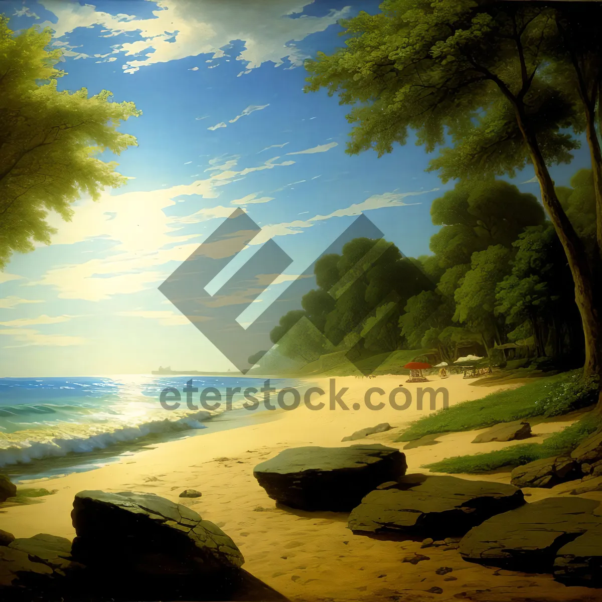 Picture of Serene Sunset on Tropical Beach