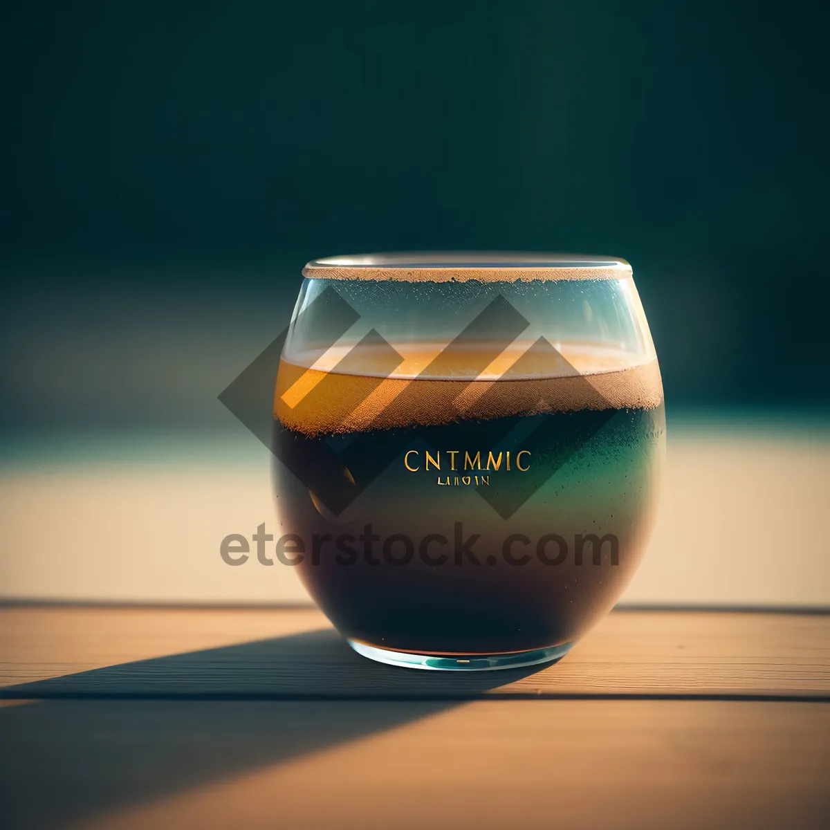 Picture of Refreshing morning tea in a glass cup