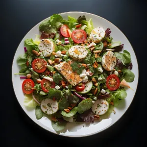 Grilled Veggie Salad with Chickpeas and Nutty Dressing