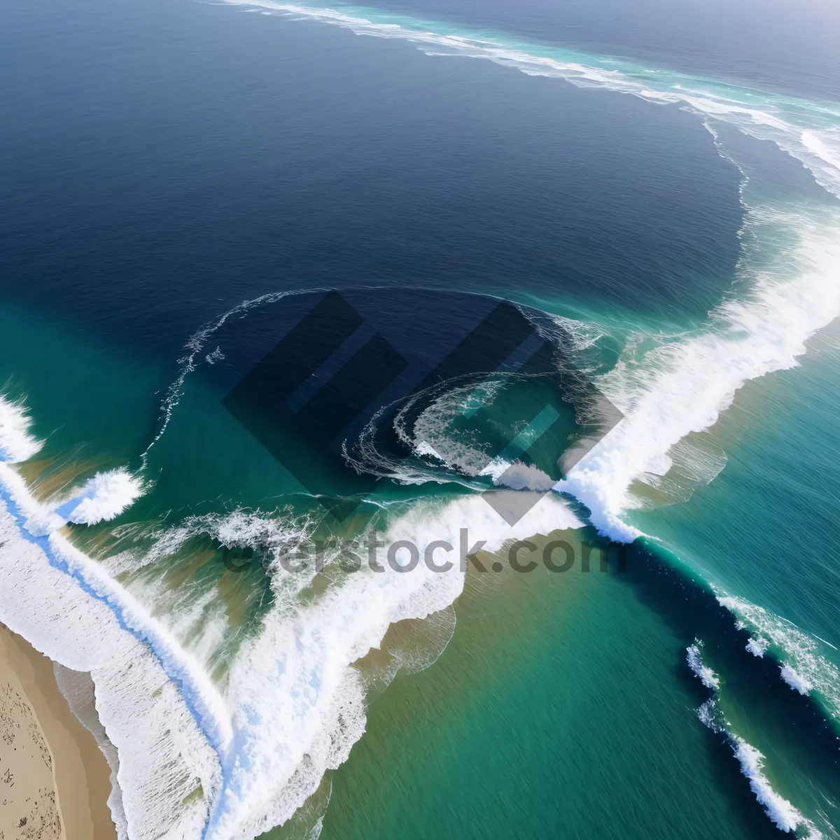 Picture of Sunny Beachside Paradise with Crashing Waves