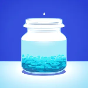 Healthy Glass Bottle of Transparent Liquid