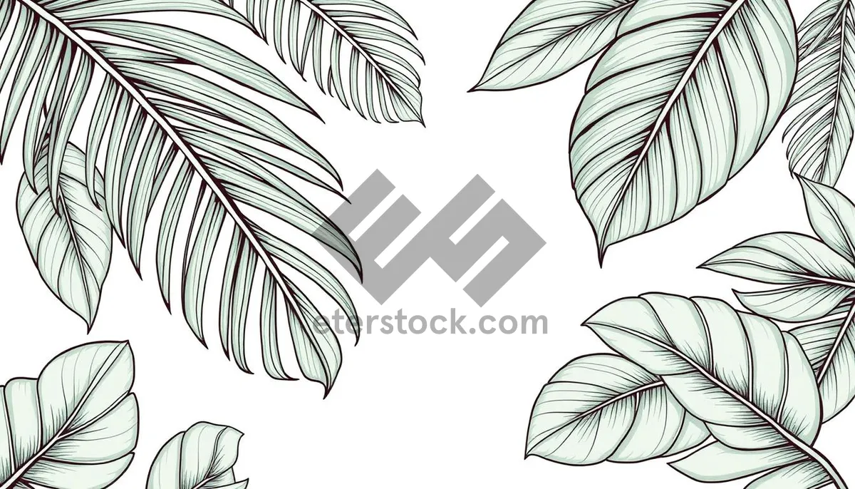 Picture of Floral pattern silhouette with decorative swirls and ornament.