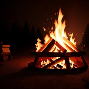 Fiery Glow of the Night - Bonfire Warmth