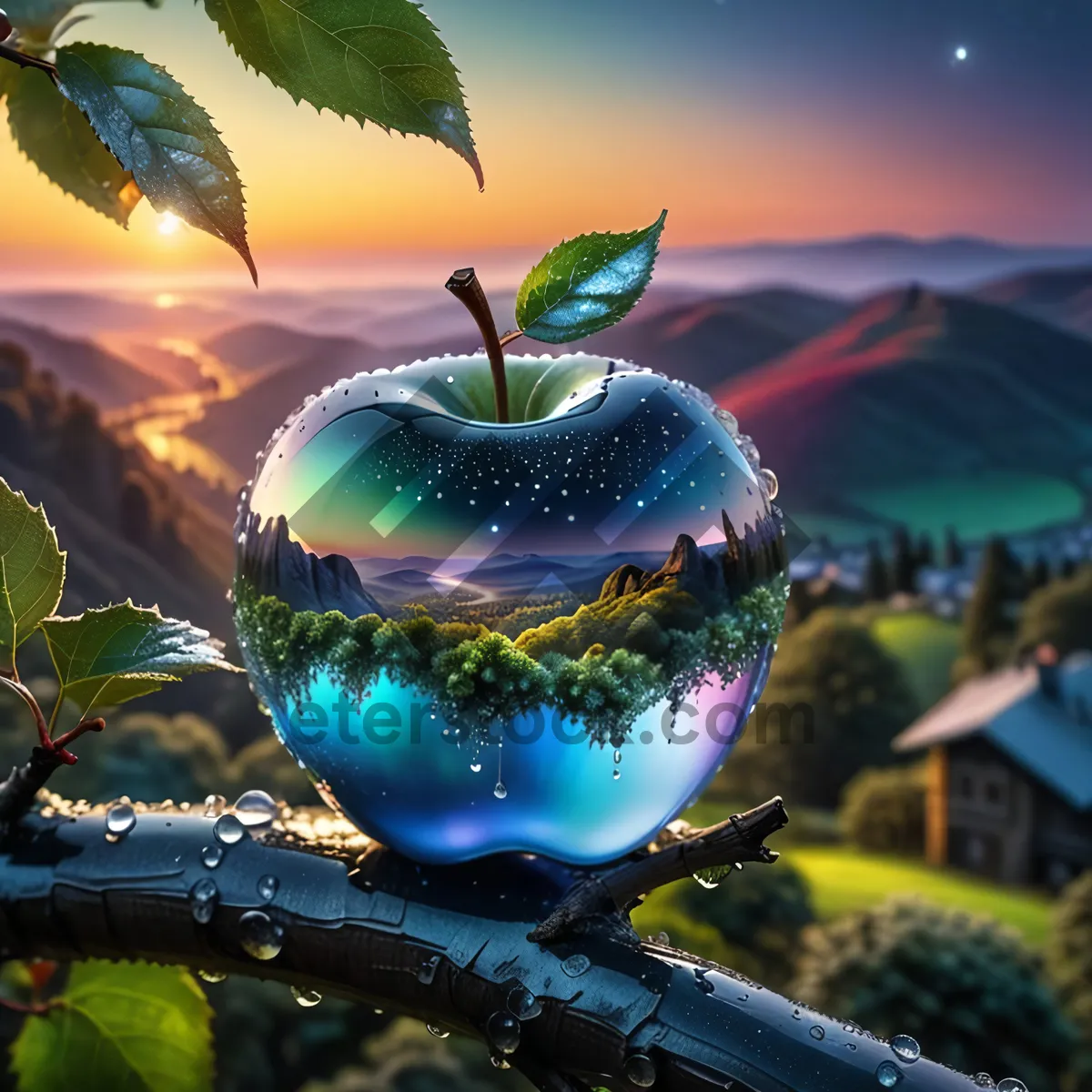 Picture of Juicy Apple - Fresh, Healthy, Delicious Fruit for Diet