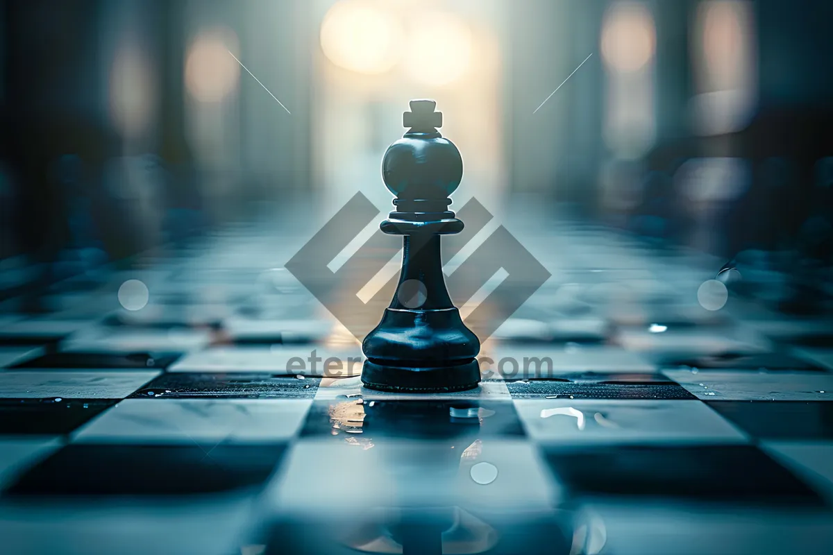 Picture of Chess match on black and glass board.