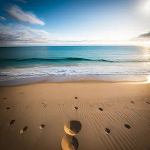 Serene Sunset over Tropical Beach