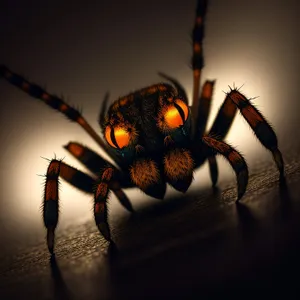 Close-up of Barn Spider, Black Widow, Wildlife