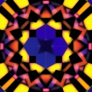 Vibrant Geometric Mosaic Pattern Art Wallpaper