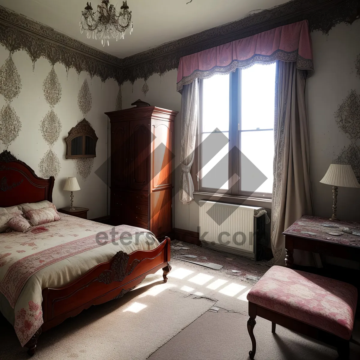 Picture of Elegant Bedroom Retreat: Luxury furniture, modern design, ultimate comfort.