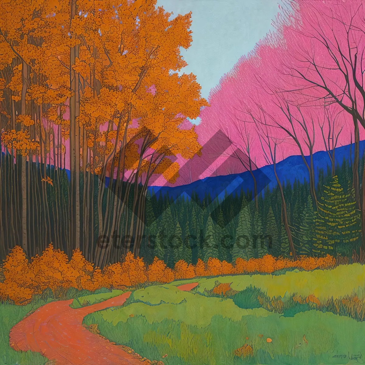 Picture of Autumn Foliage in Painted Forest